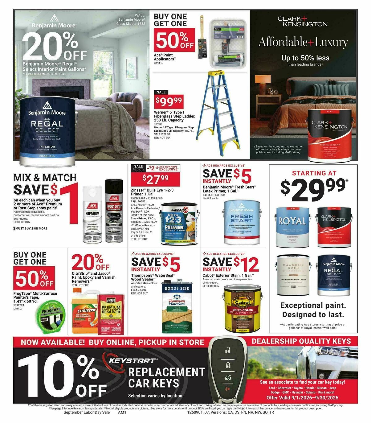 Ace Hardware September Labor Day Weekly Ad from September 1