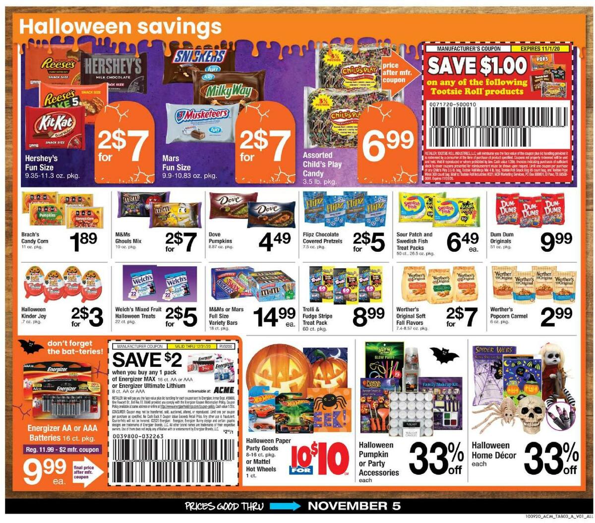 ACME Markets Big Book of Savings specials Weekly Ad from October 9
