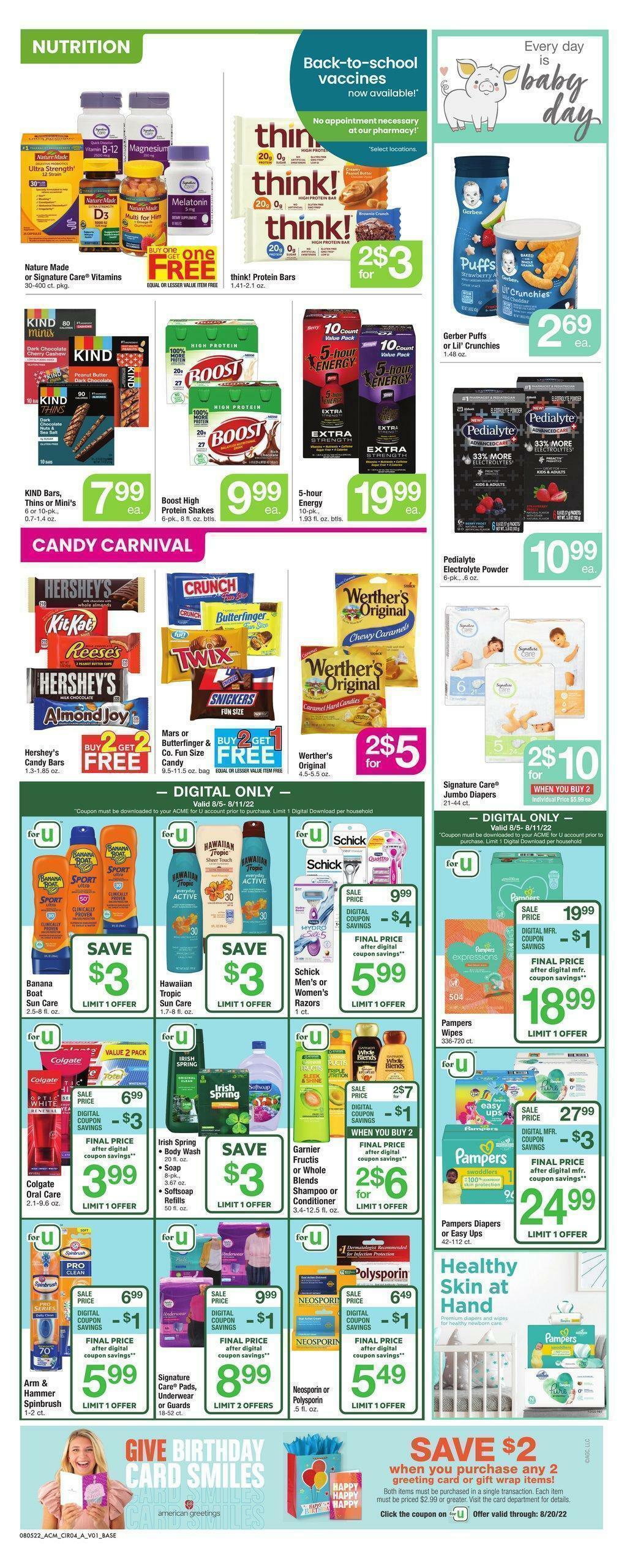 ACME Markets Weekly Ad from August 5