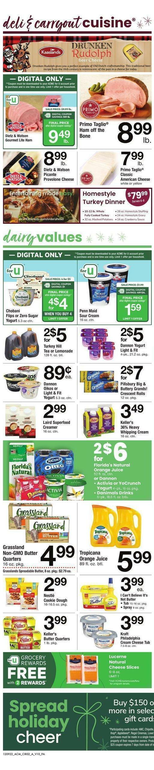 ACME Markets Weekly Ad from December 9