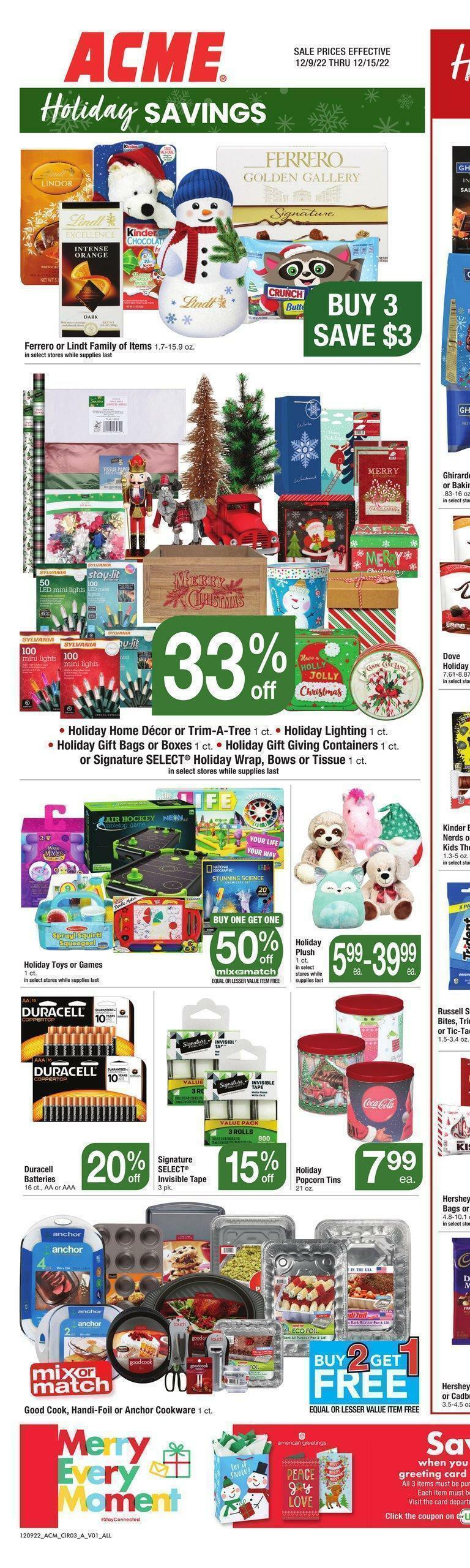 ACME Markets Weekly Ad from December 9