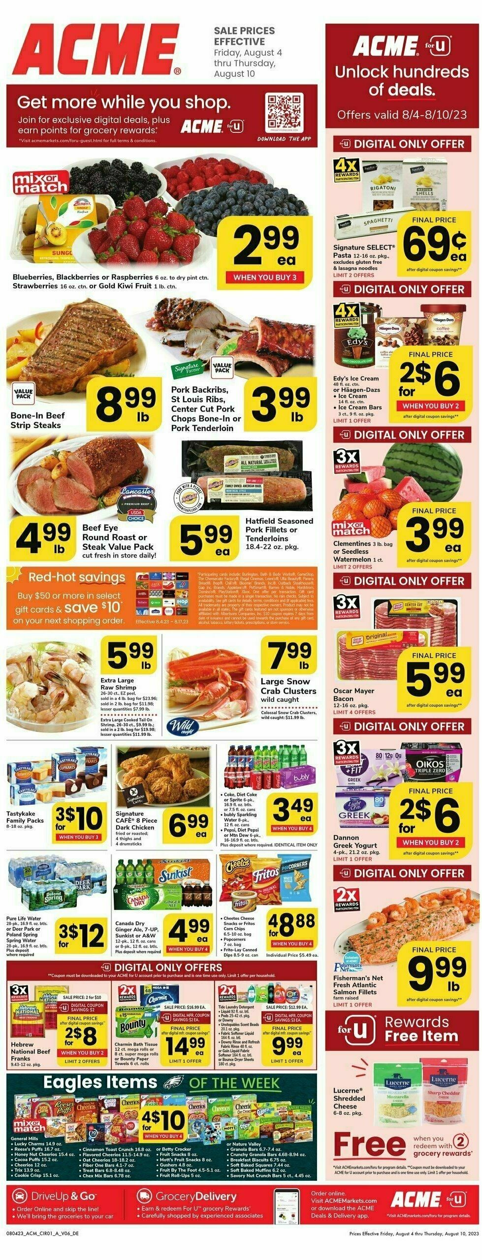 ACME Markets Weekly Ad from August 4