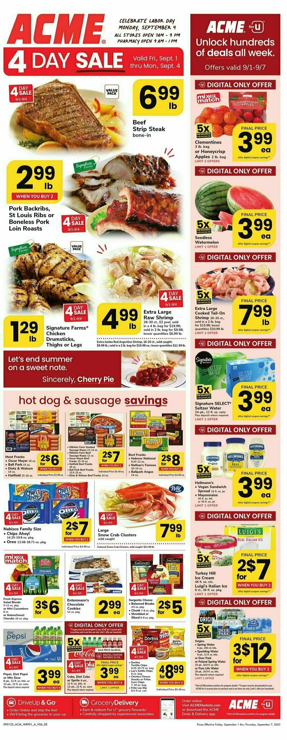 ACME Markets Weekly Ad from September 1