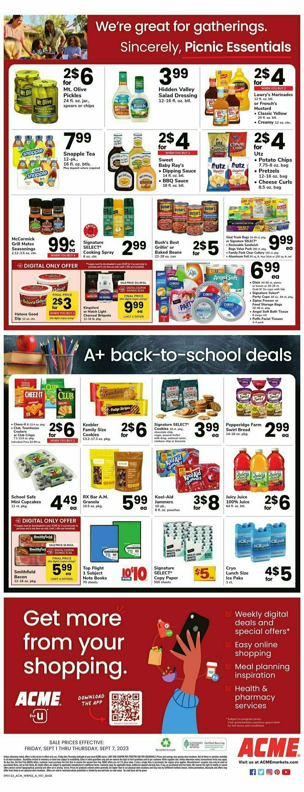 ACME Markets Weekly Ad from September 1