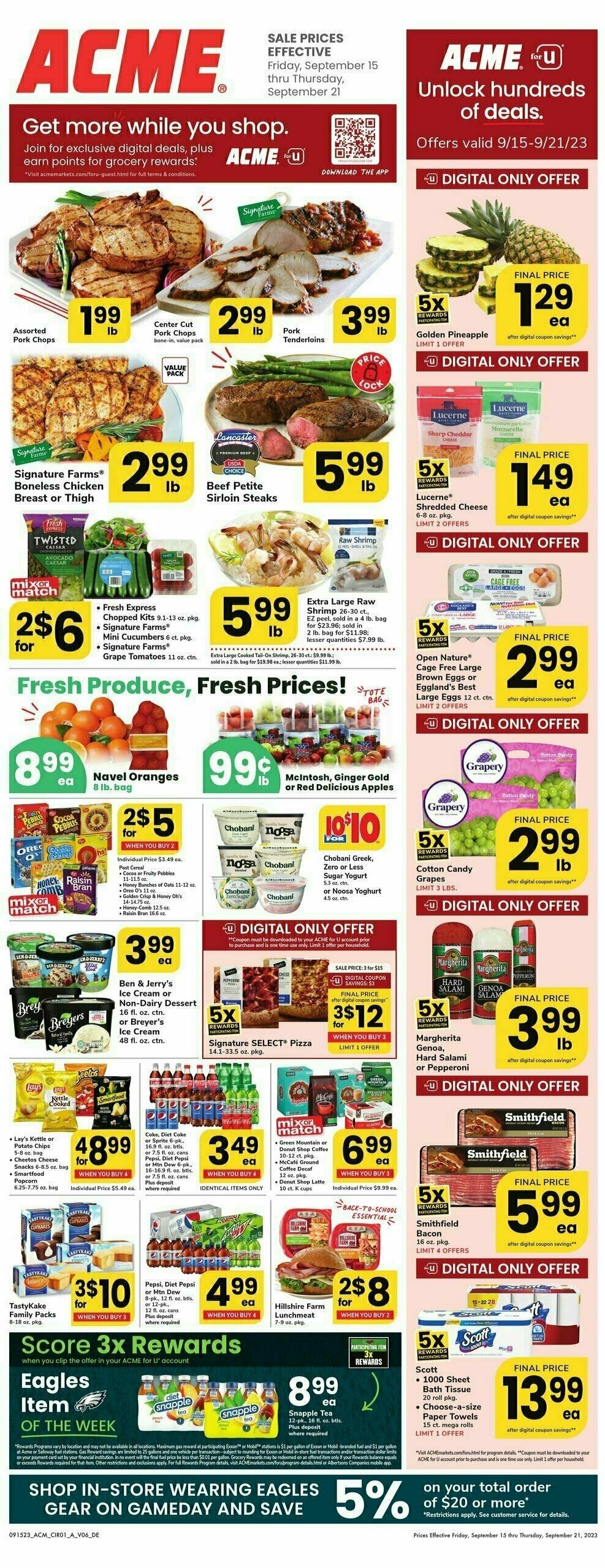 ACME Markets Weekly Ad from September 15