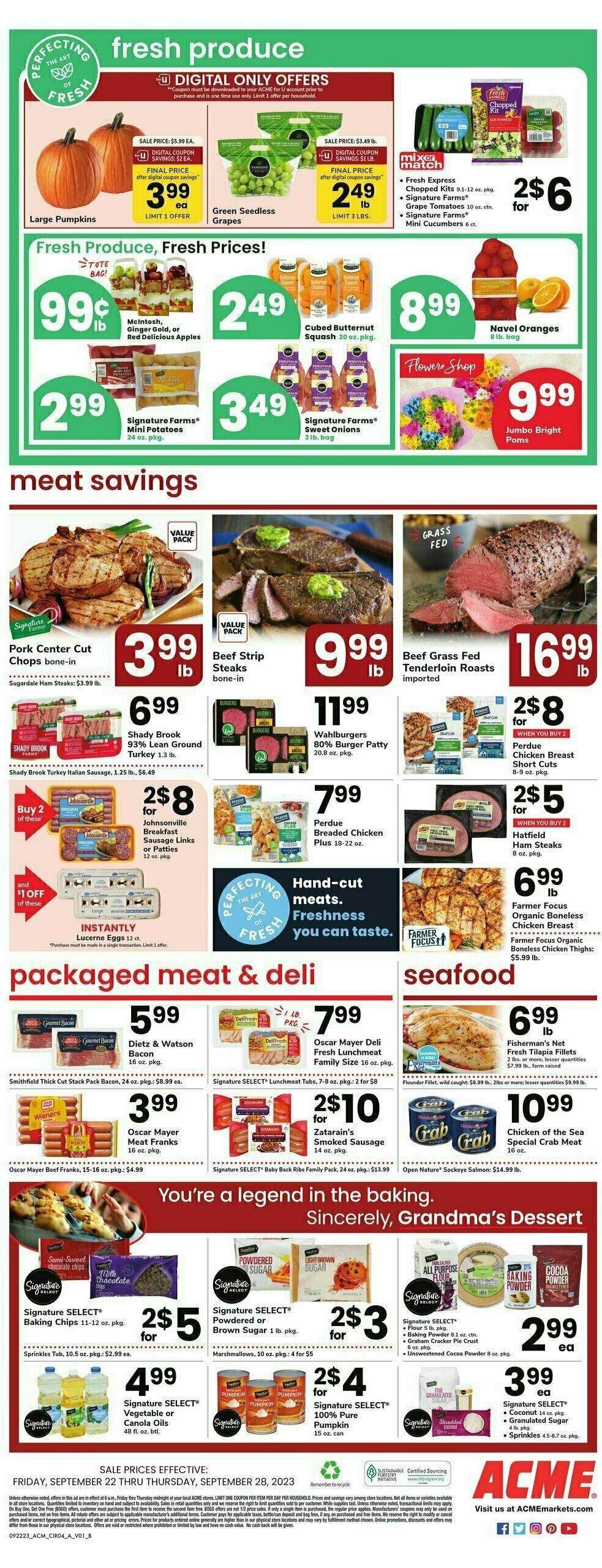 ACME Markets Weekly Ad from September 22