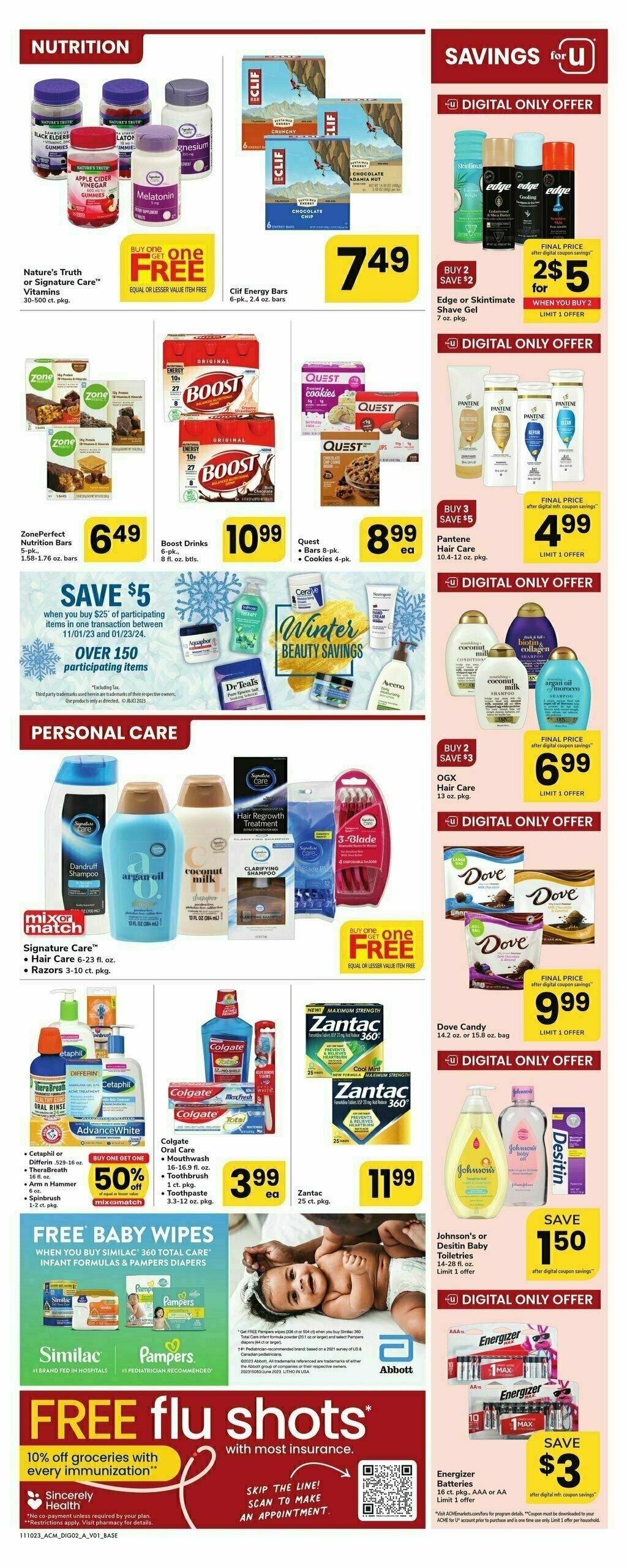 ACME Markets Health, Home & Beauty Weekly Ad from November 10