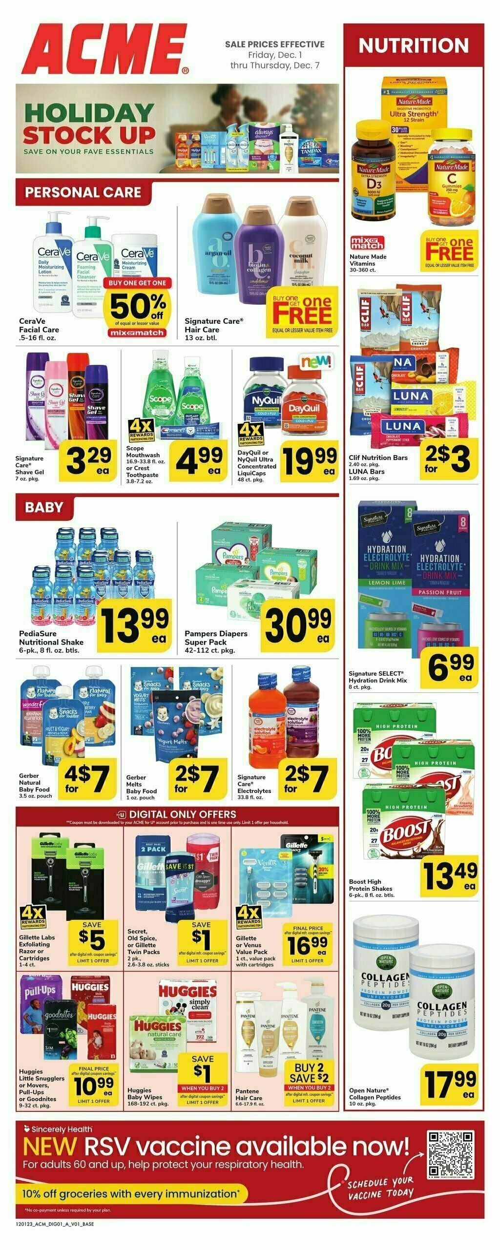 ACME Markets Health, Home & Beauty Weekly Ad from December 1