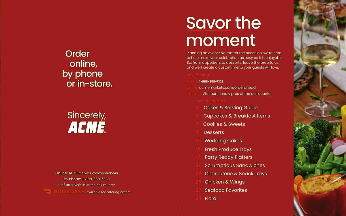 ACME Markets Entertaining Guide Weekly Ad from January 1