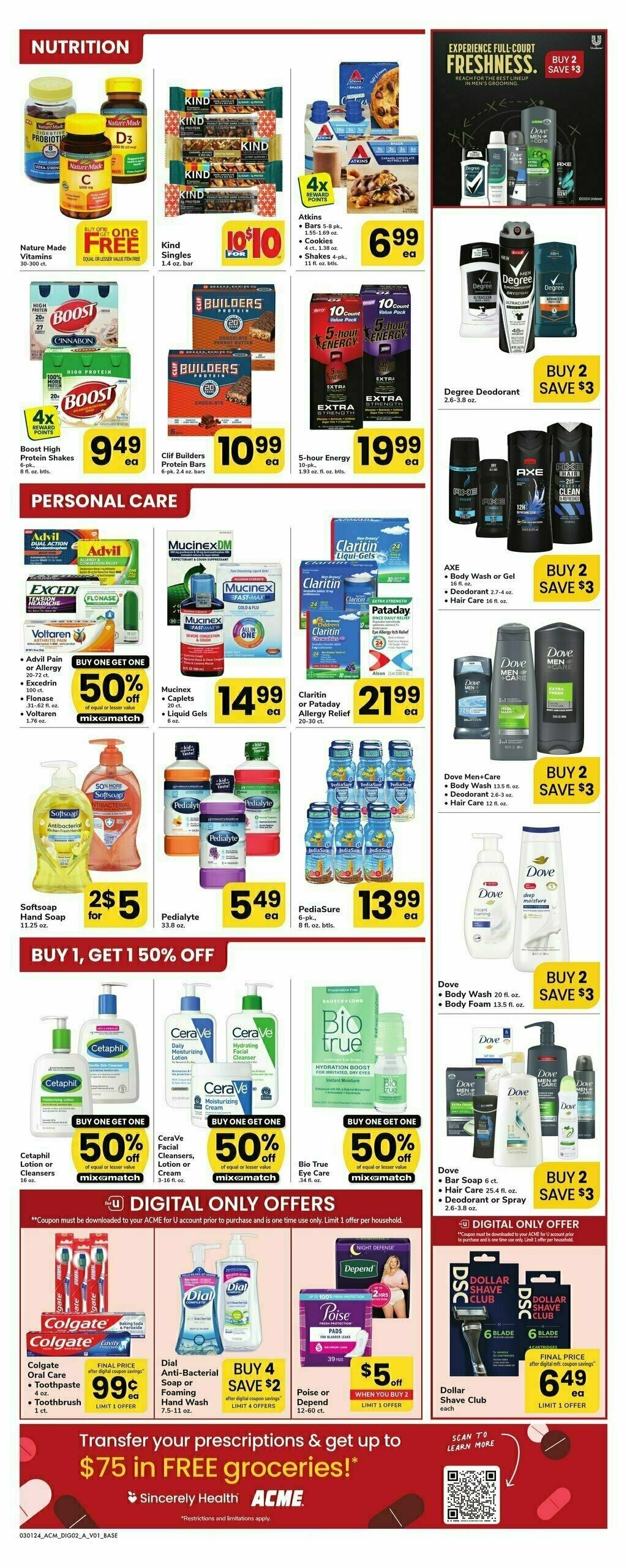 ACME Markets Health, Home & Beauty Weekly Ad from March 1