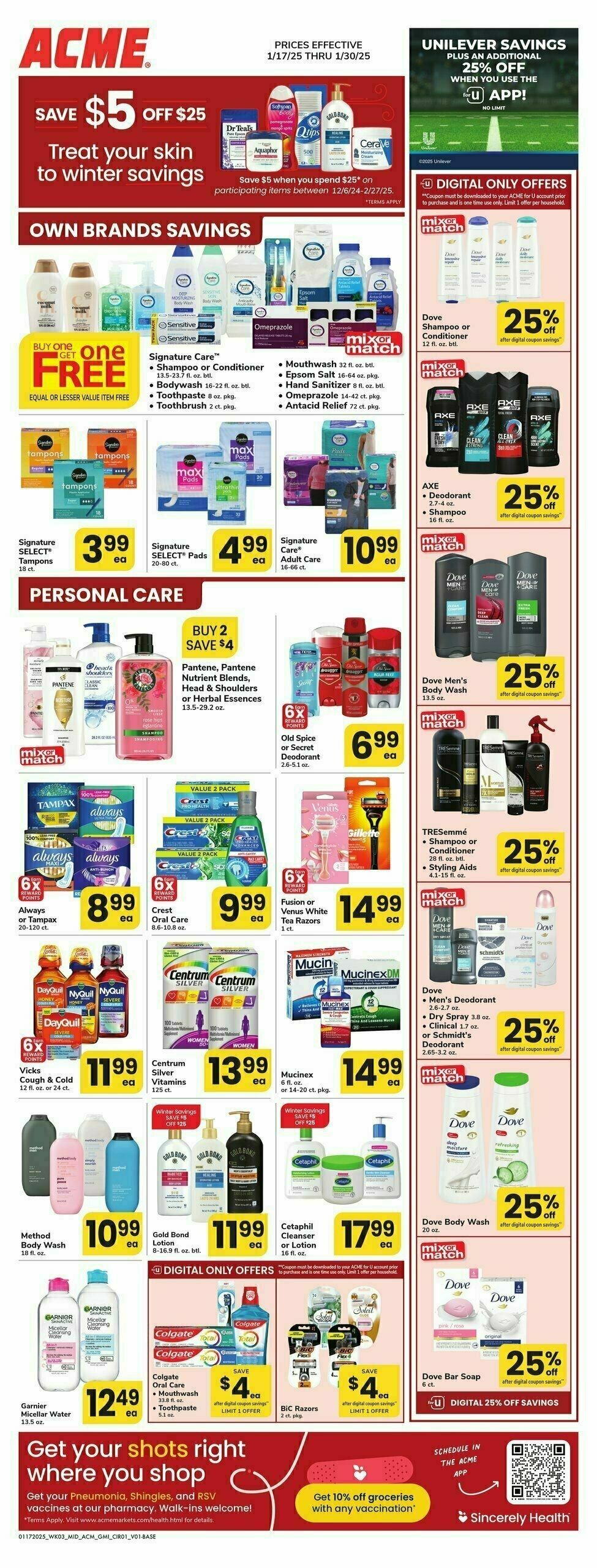 ACME Markets Health, Home & Beauty Weekly Ad from January 17