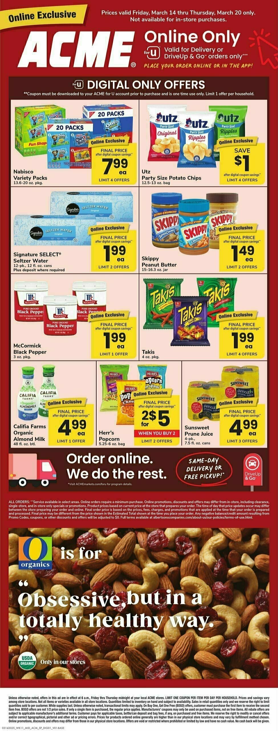 ACME Markets BONUS ONLINE SAVINGS Weekly Ad from March 14