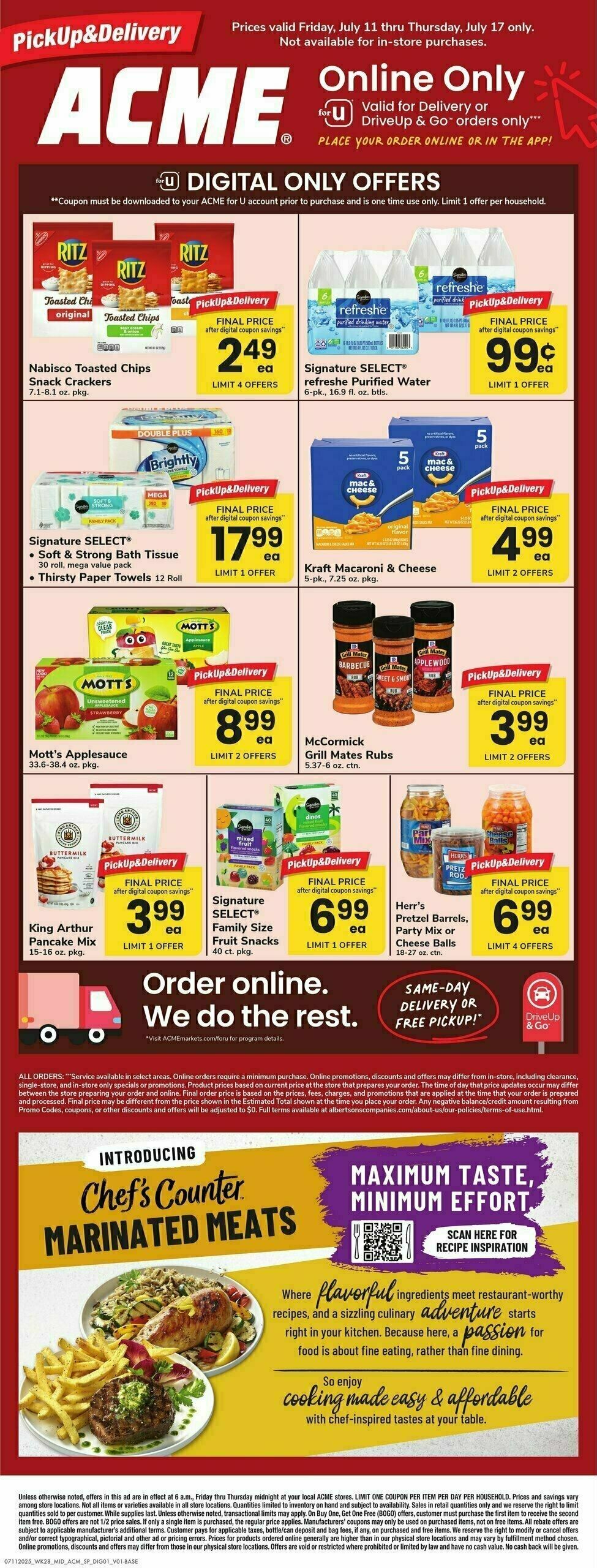 ACME Markets Bonus Online Savings Weekly Ad from July 11