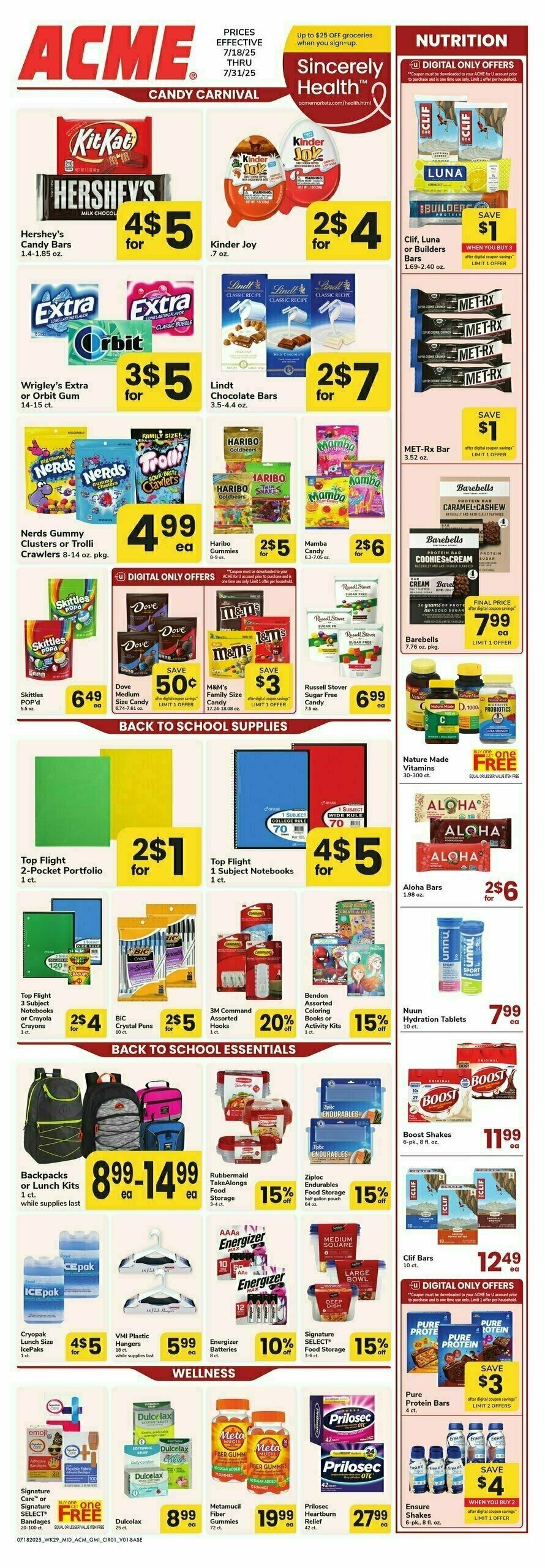 ACME Markets Health, Home & Beauty Weekly Ad from July 18
