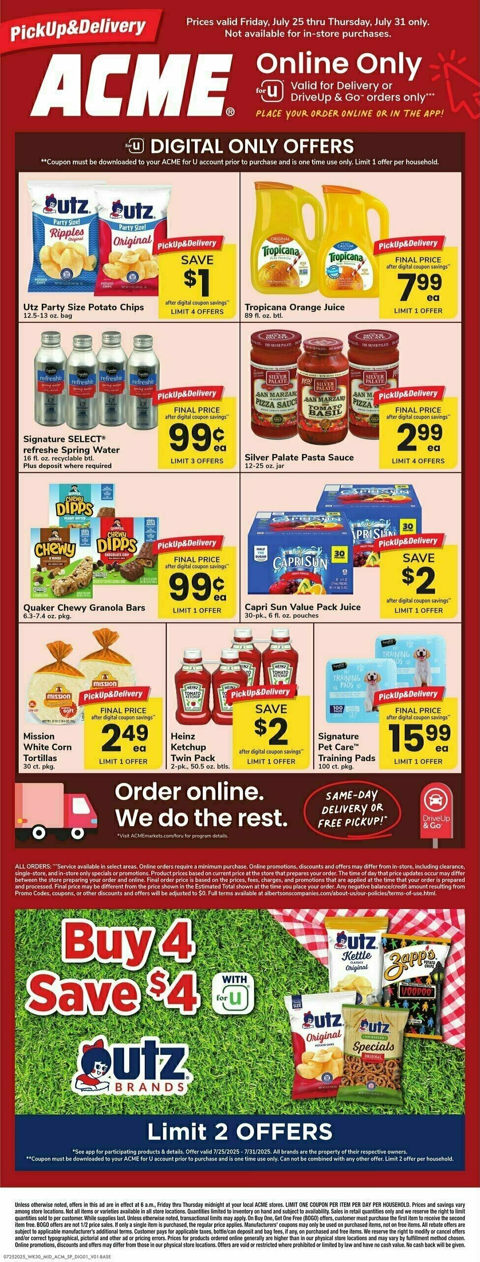 ACME Markets Bonus Online Savings Weekly Ad from July 25