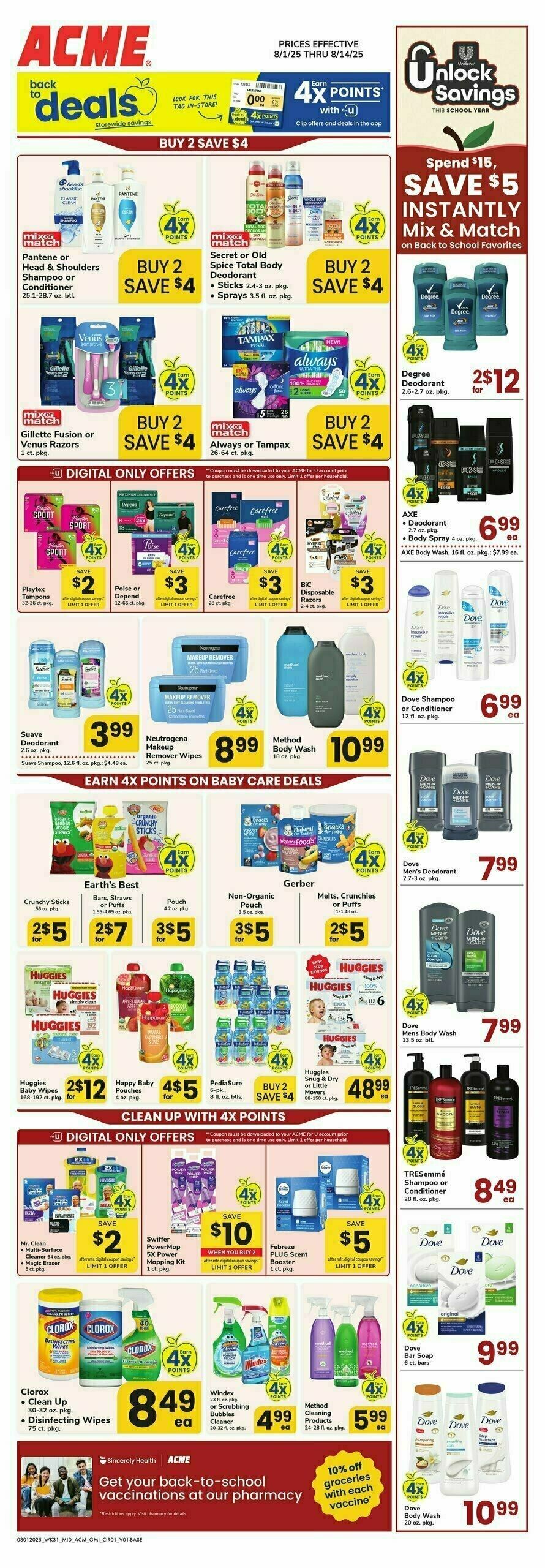 ACME Markets Health, Home & Beauty Weekly Ad from August 1