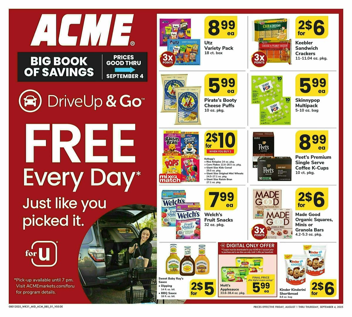ACME Markets Big Book of Savings Weekly Ad from August 1