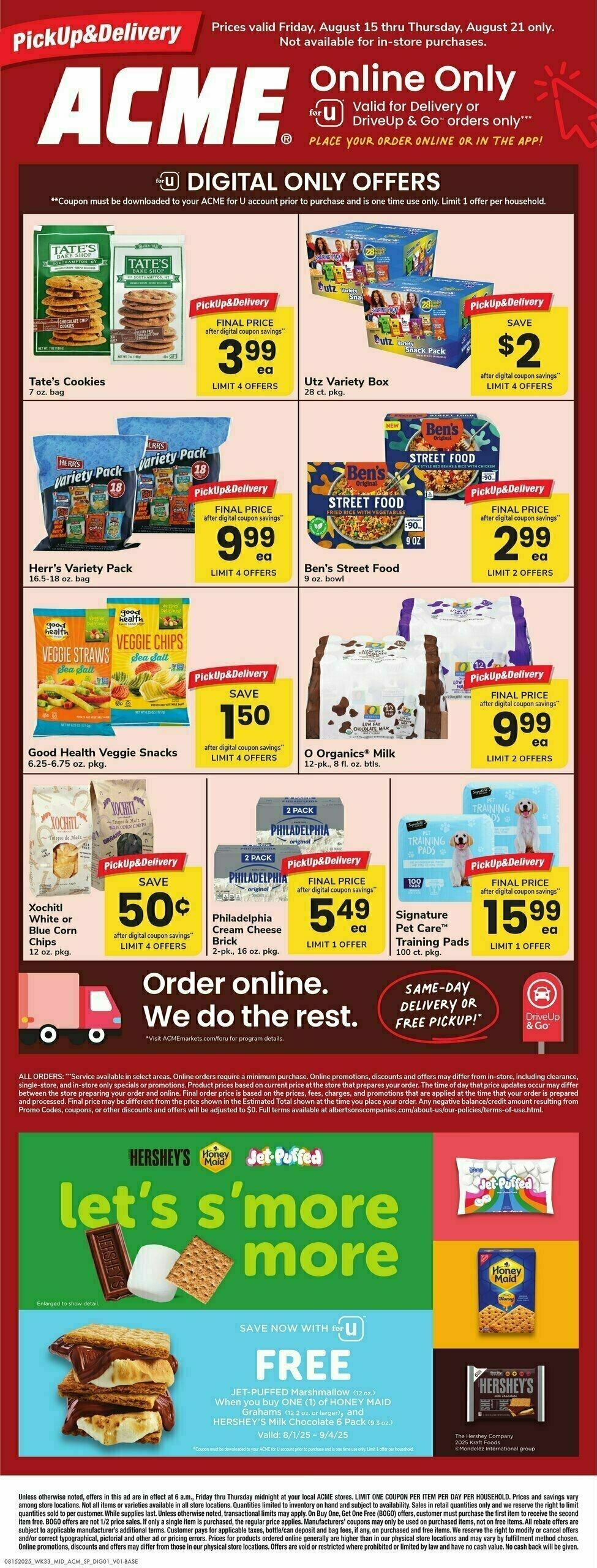 ACME Markets Bonus Online Savings Weekly Ad from August 15