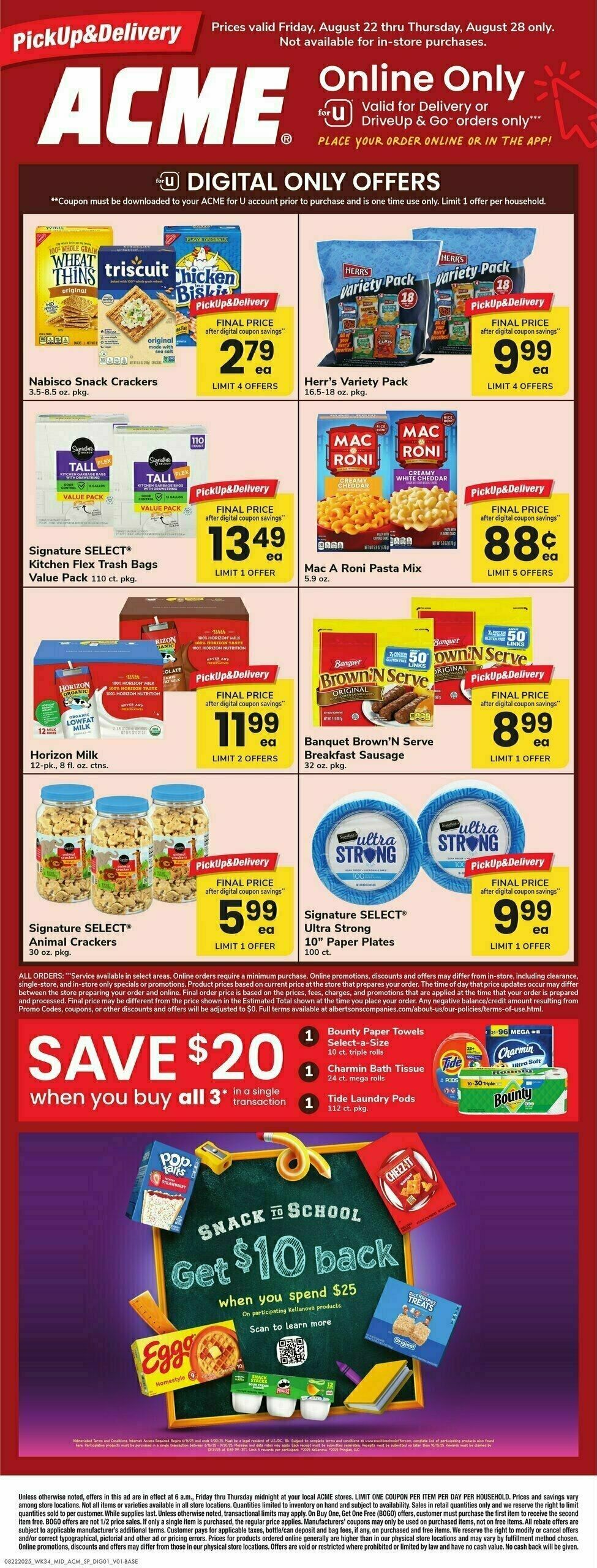 ACME Markets Bonus Online Savings Weekly Ad from August 22