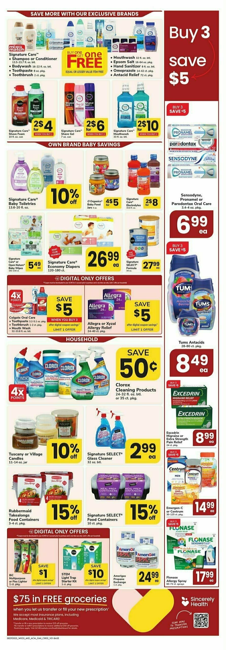 ACME Markets Health, Home & Beauty Weekly Ad from August 29