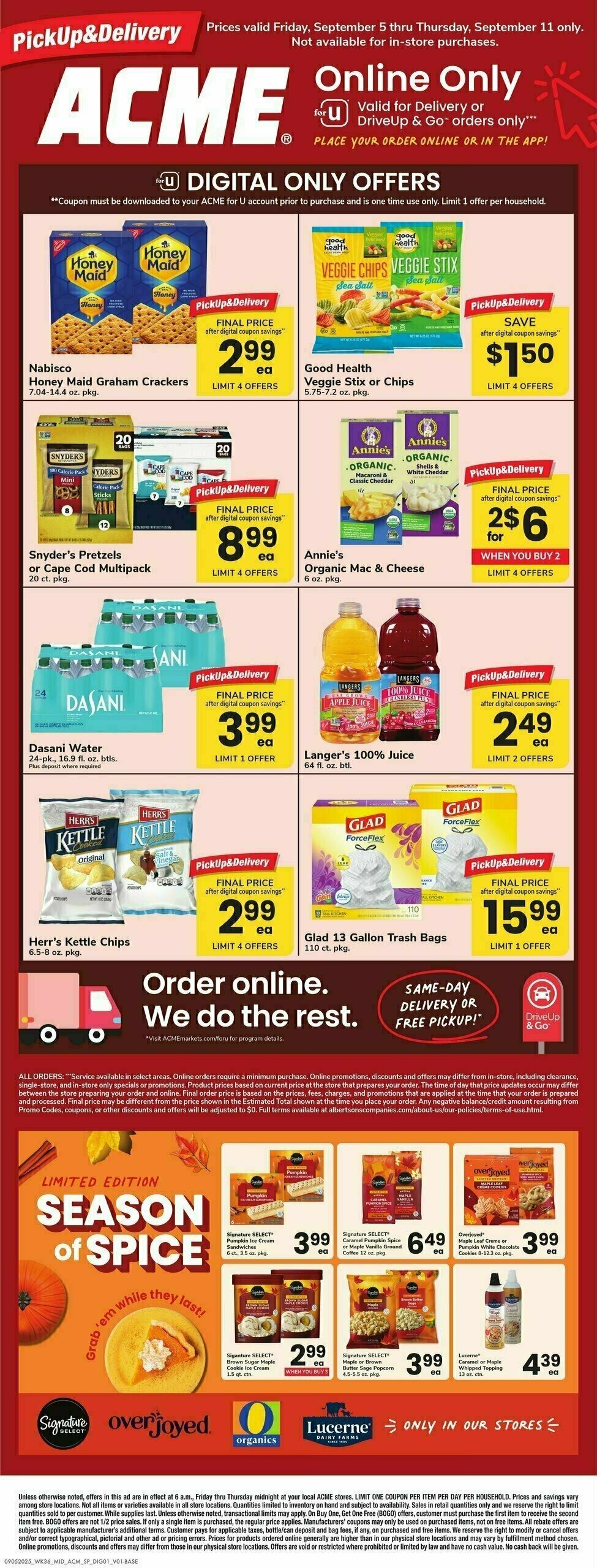 ACME Markets Bonus Online Savings Weekly Ad from September 5