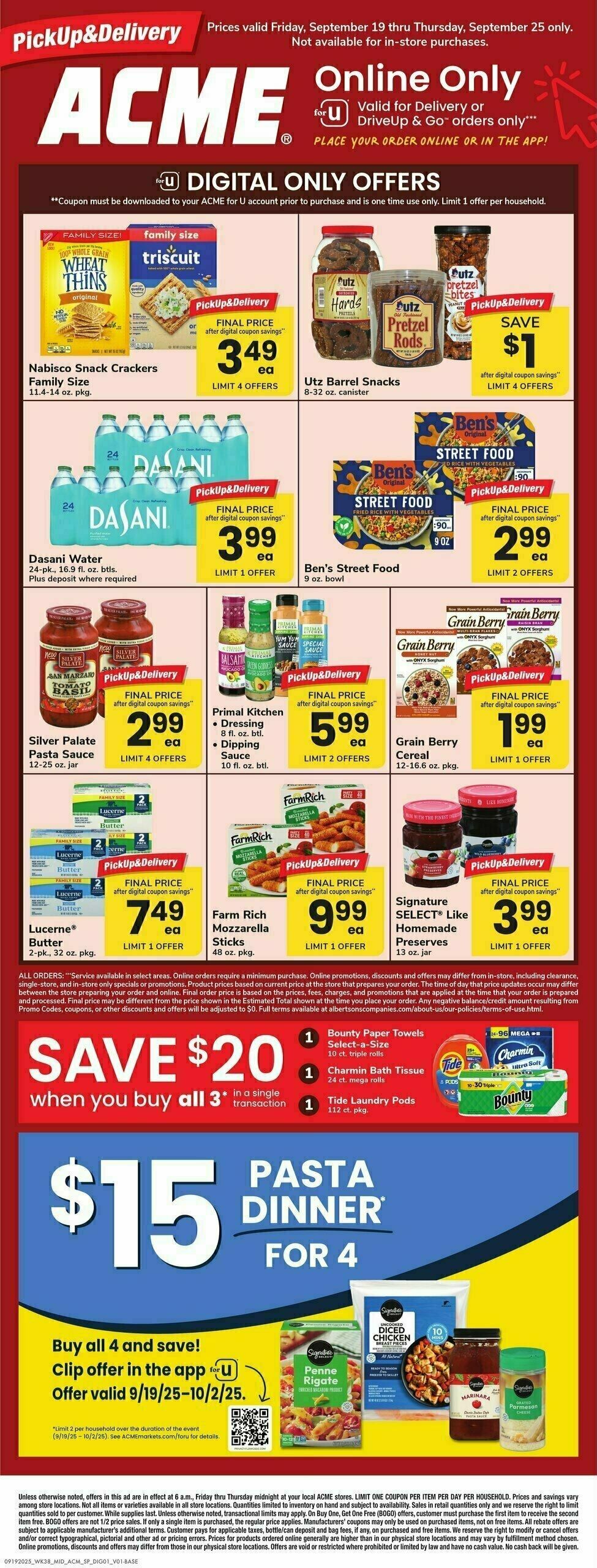 ACME Markets Bonus Online Savings Weekly Ad from September 19