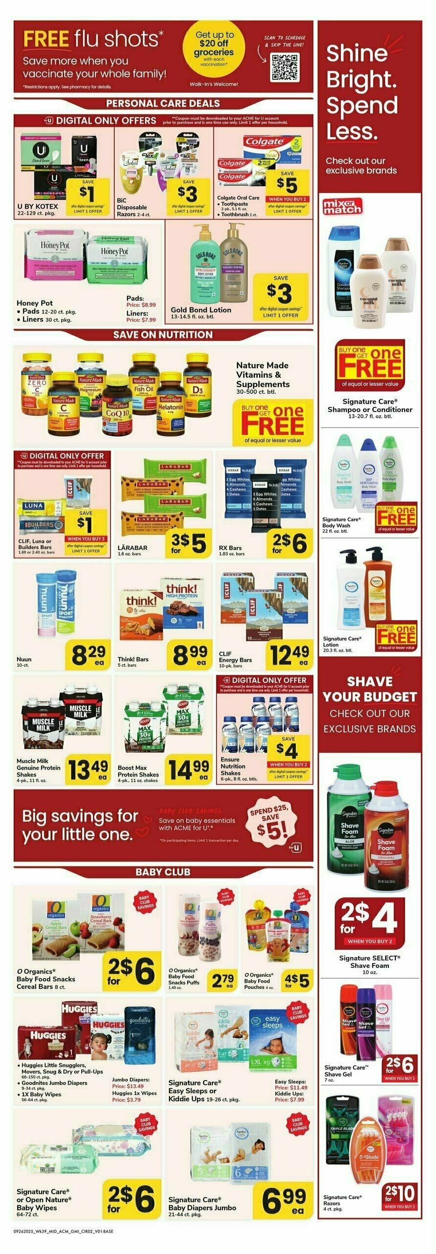 ACME Markets Health, Home & Beauty Weekly Ad from September 26