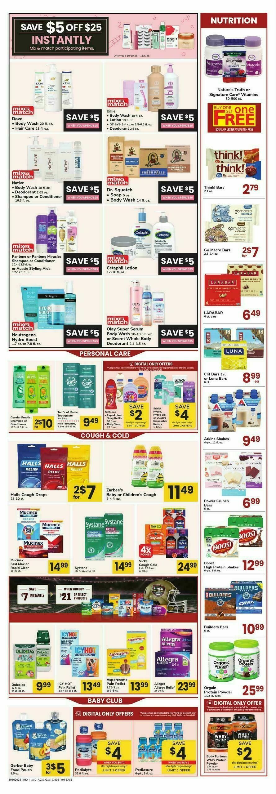 ACME Markets Health, Home & Beauty Weekly Ad from October 10