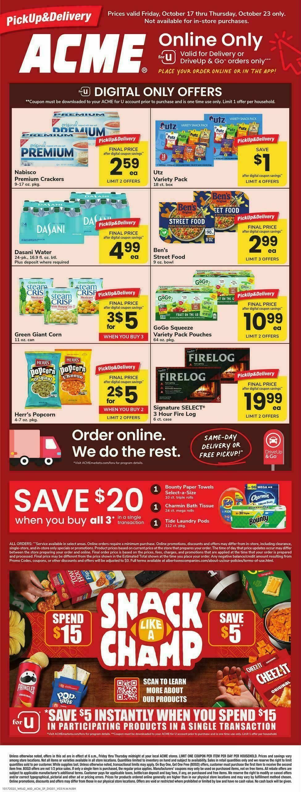 ACME Markets Bonus Online Savings Weekly Ad from October 17