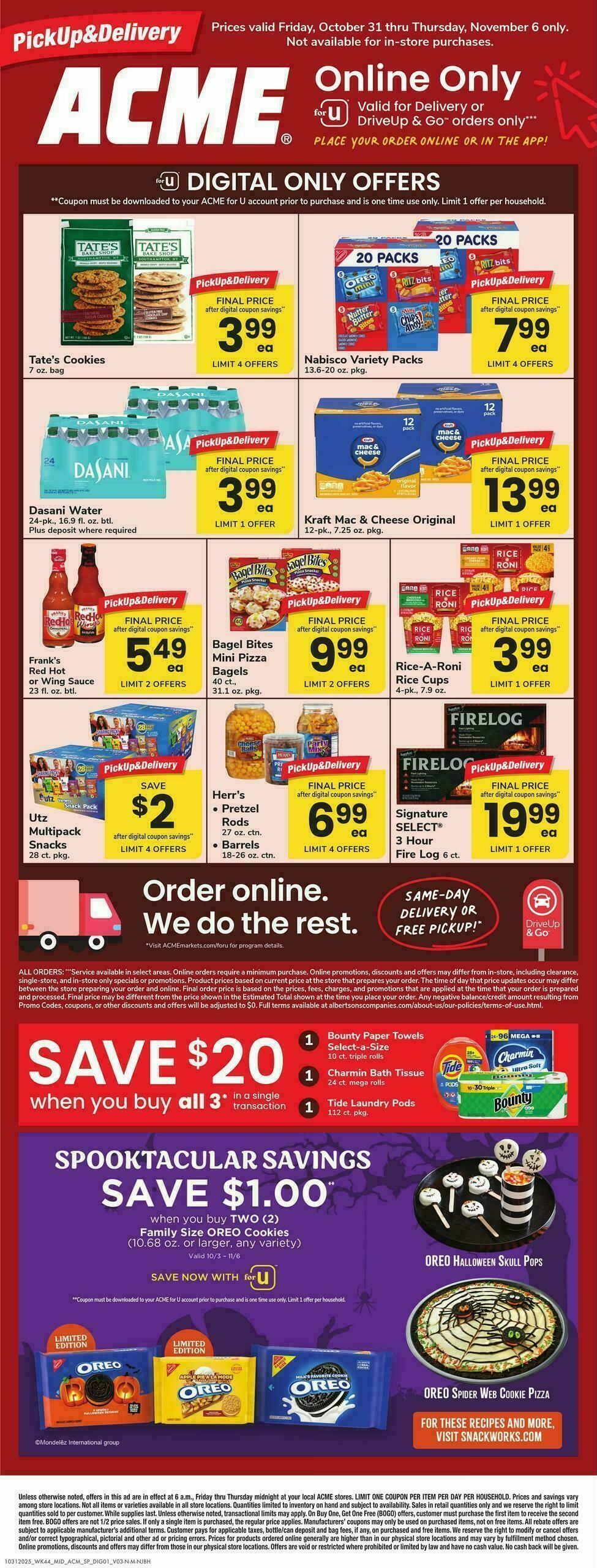 ACME Markets Bonus Online Savings Weekly Ad from October 31