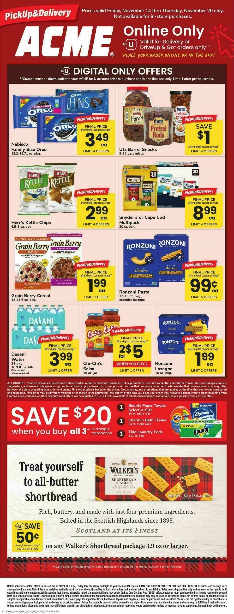 ACME Markets Bonus Online Savings Weekly Ad from November 14