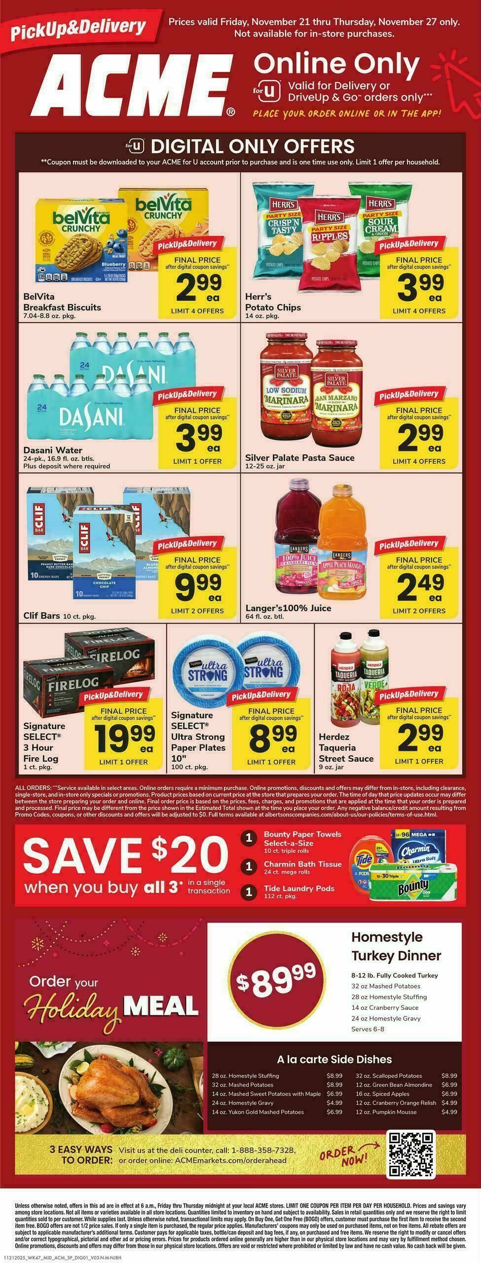 ACME Markets Bonus Online Savings Weekly Ad from November 21