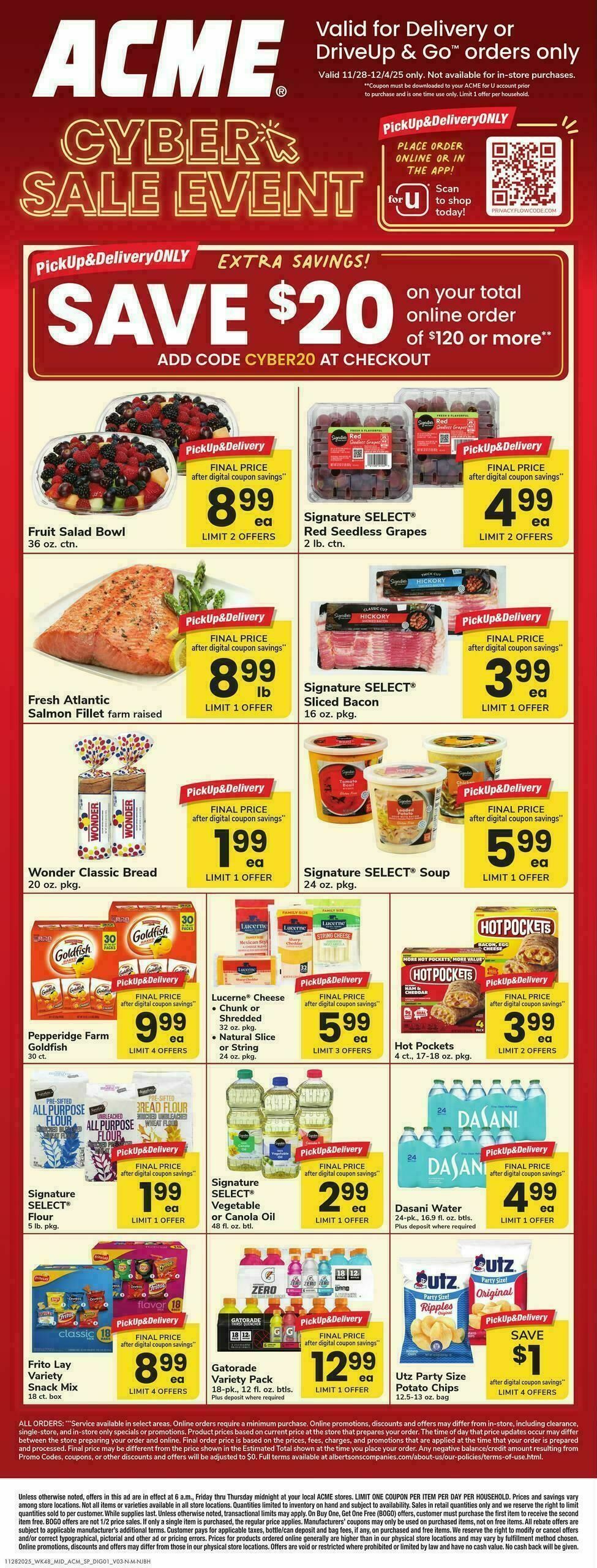 ACME Markets Bonus Online Savings Weekly Ad from November 28