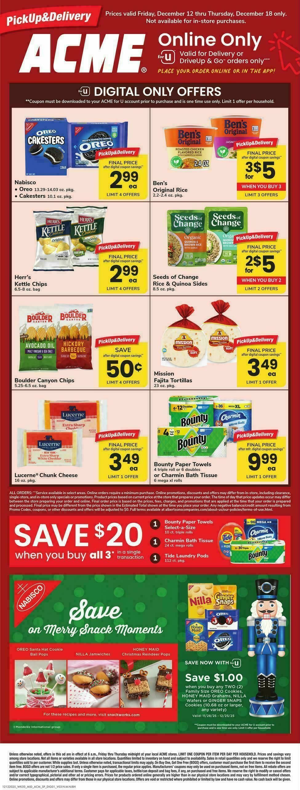 ACME Markets Bonus Online Savings Weekly Ad from December 12