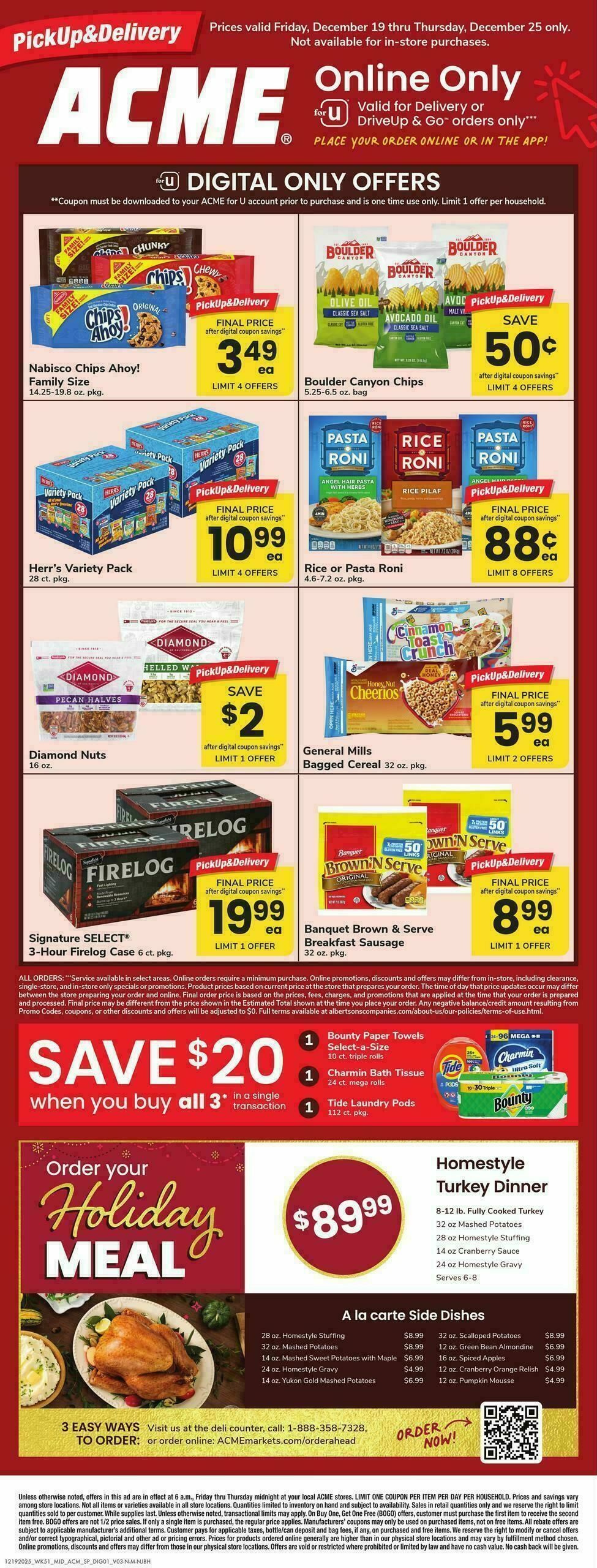 ACME Markets Bonus Online Savings Weekly Ad from December 19