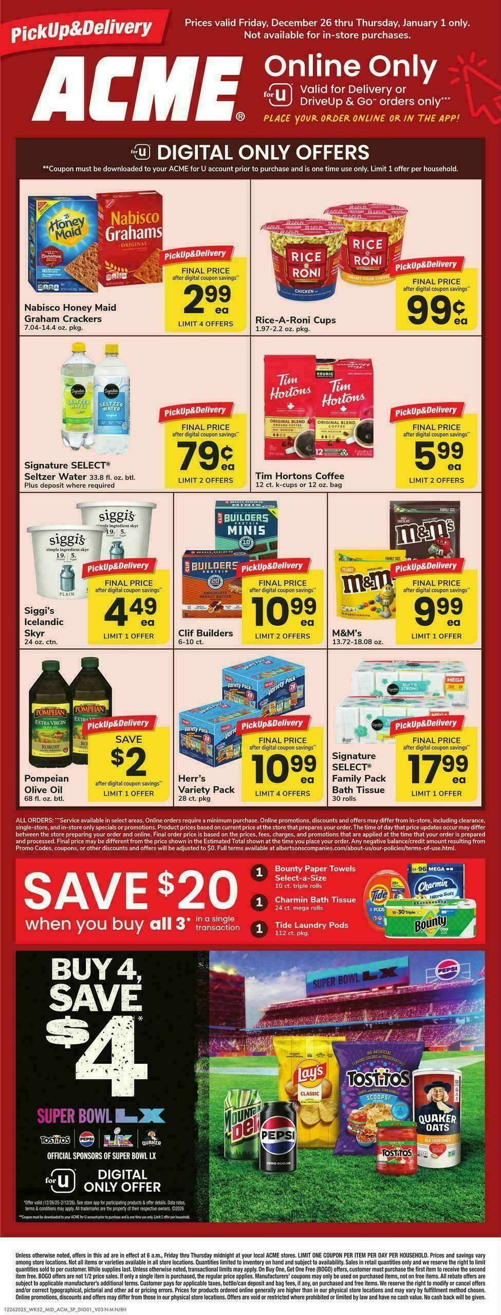 ACME Markets Bonus Online Savings Weekly Ad from December 26