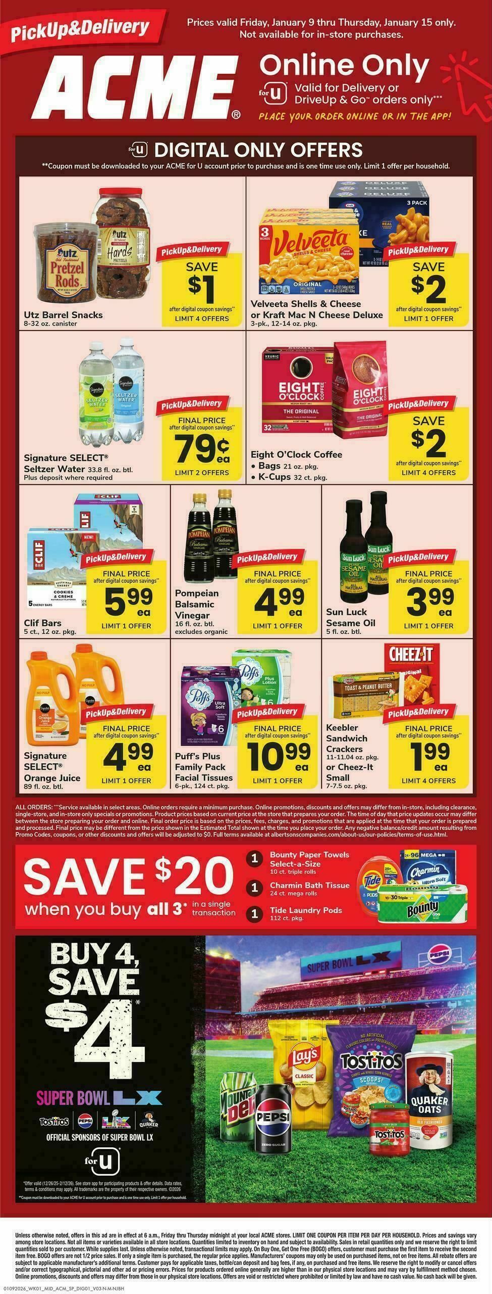 ACME Markets Bonus Online Savings Weekly Ad from January 9