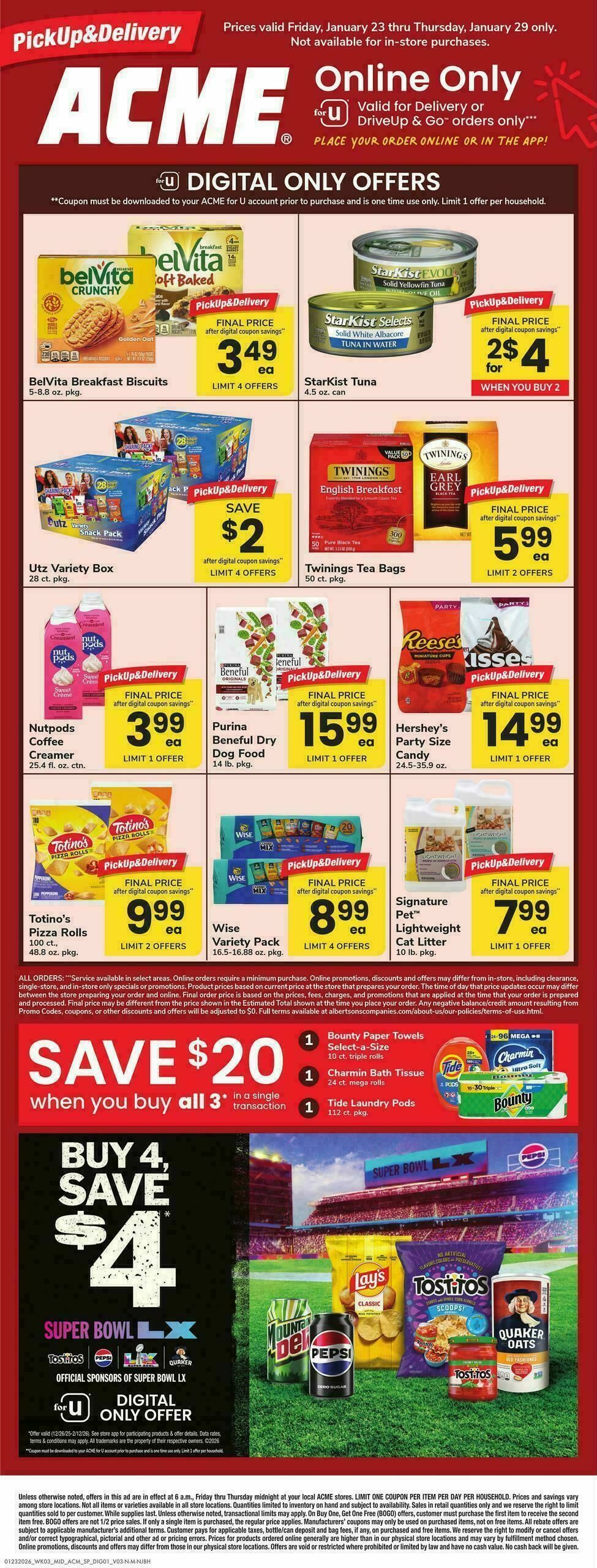 ACME Markets Bonus Online Savings Weekly Ad from January 23