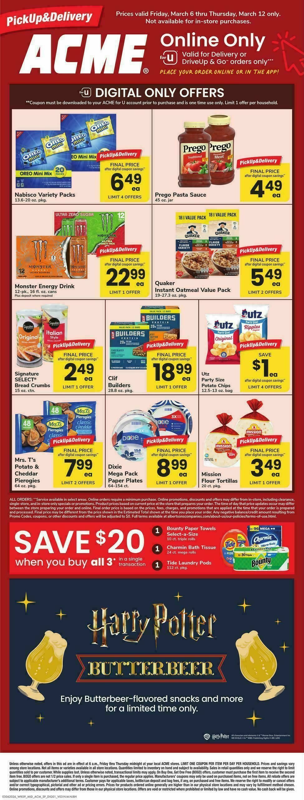 ACME Markets Bonus Online Savings Weekly Ad from March 6