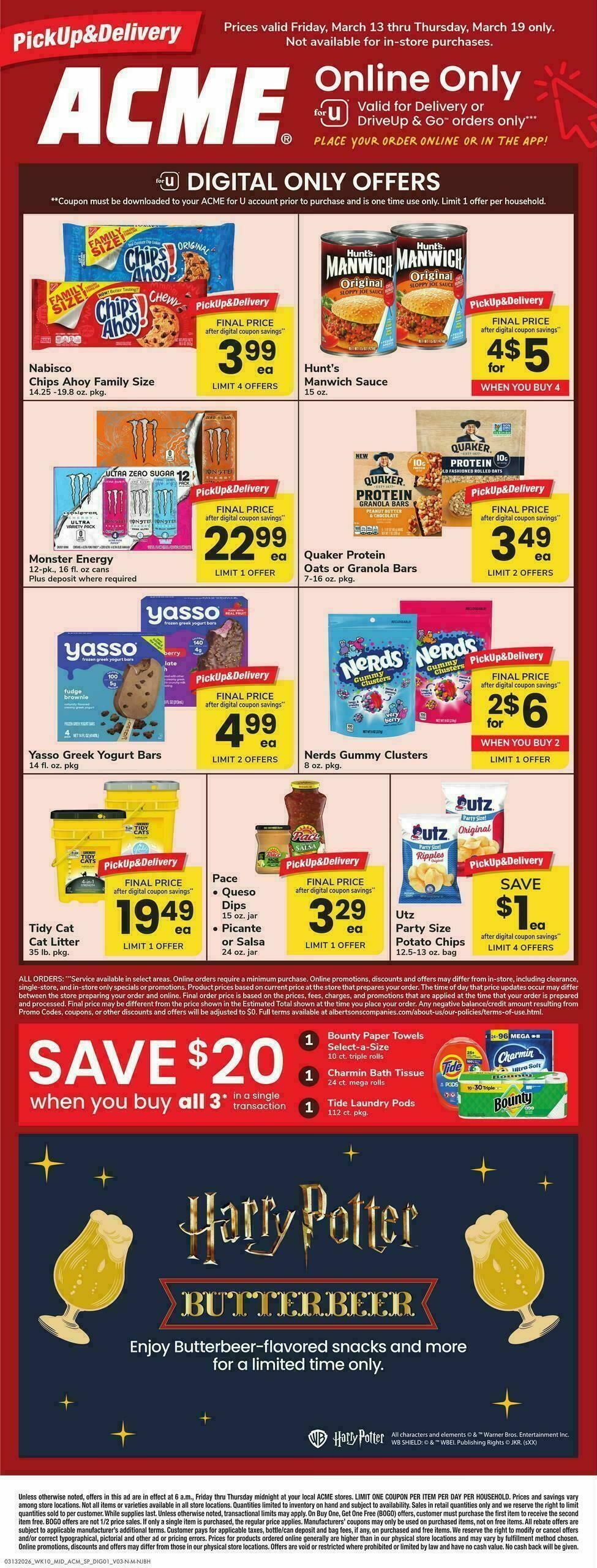 ACME Markets Bonus Online Savings Weekly Ad from March 13