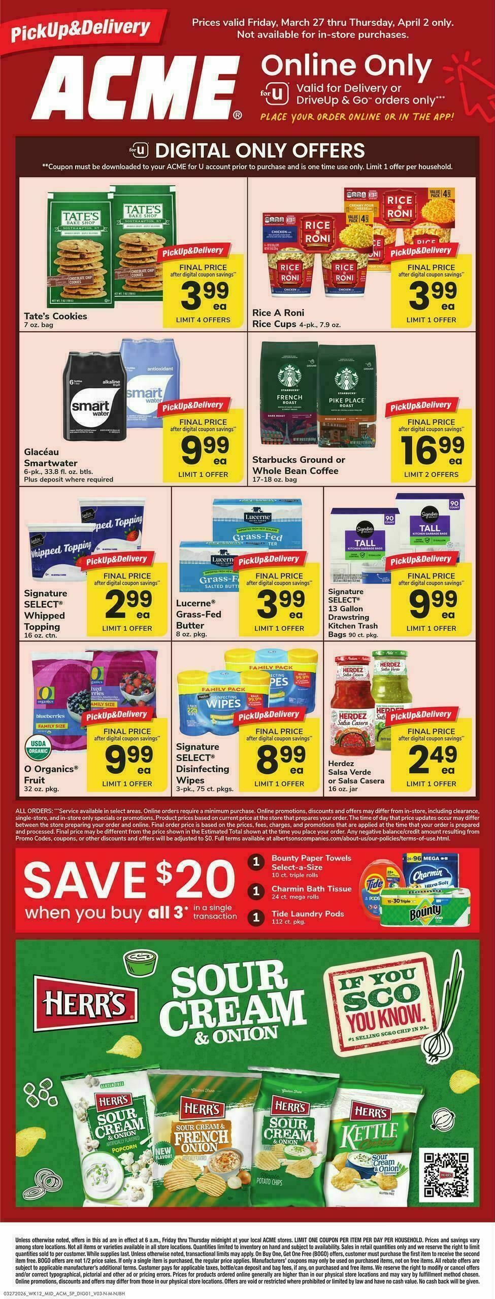 ACME Markets Bonus Online Savings Weekly Ad from March 27