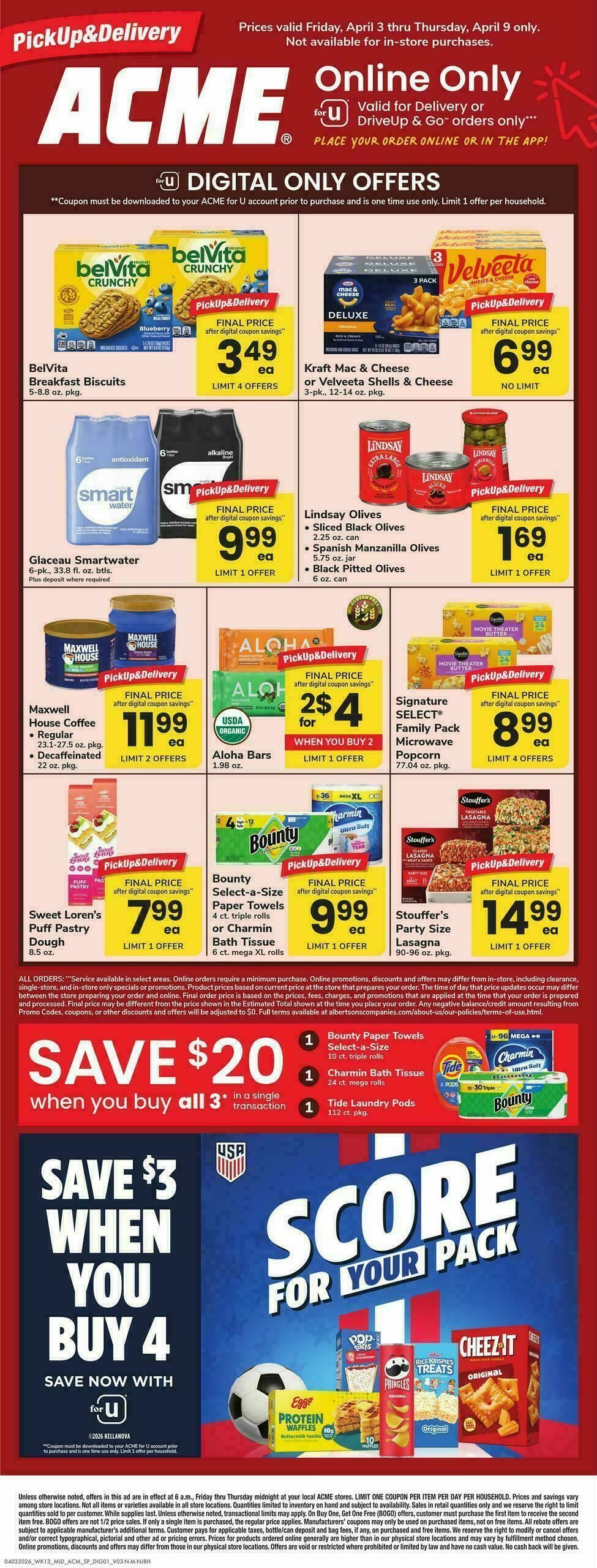 ACME Markets Bonus Online Savings Weekly Ad from April 3