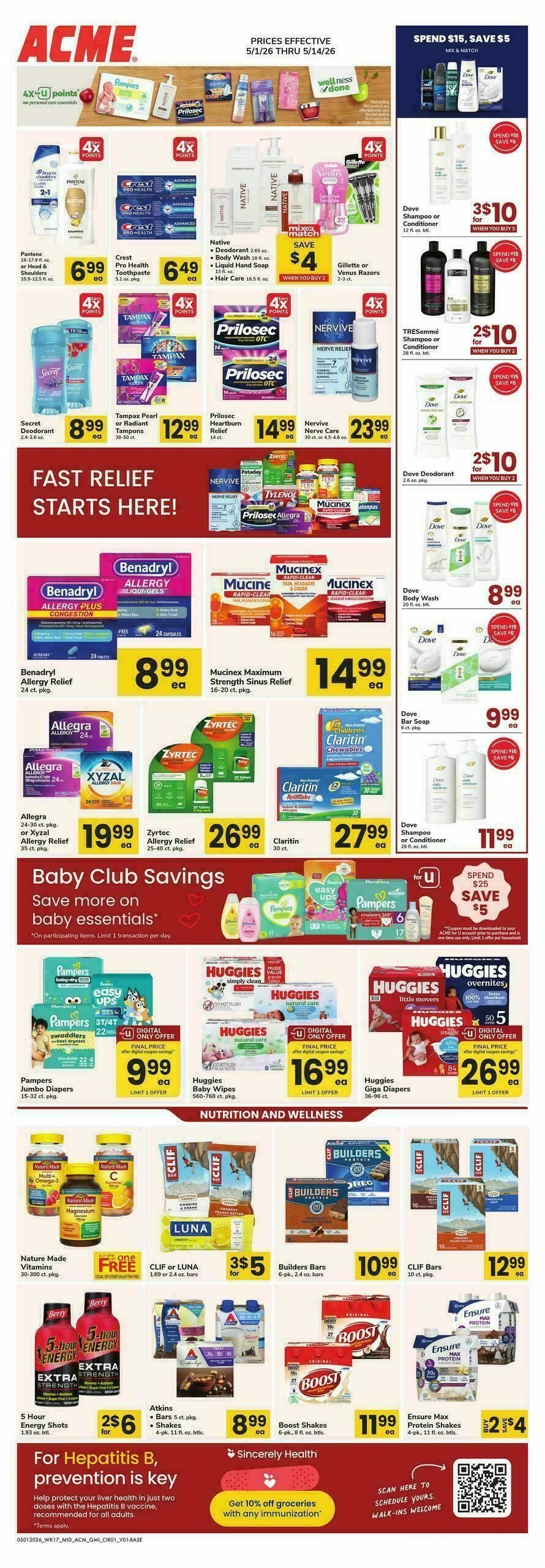 ACME Markets Health, Home & Beauty Weekly Ad from May 1