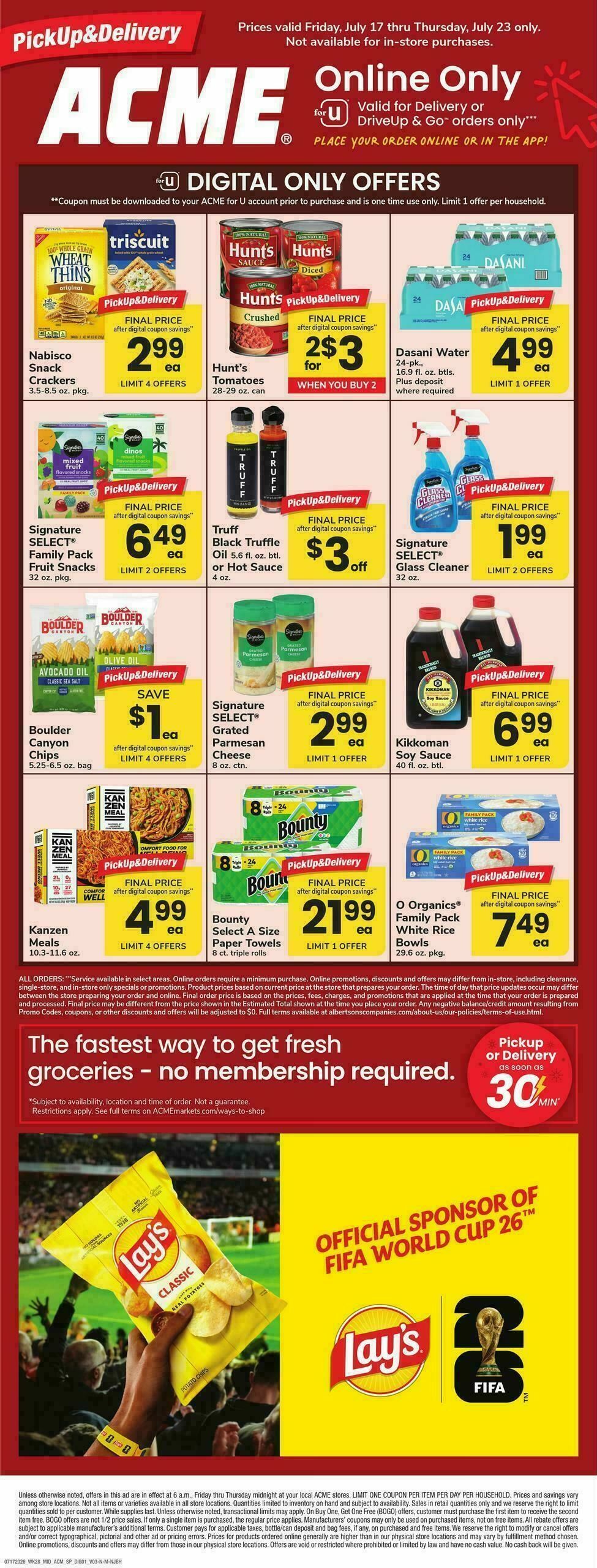 ACME Markets Bonus Online Savings Weekly Ad from July 17