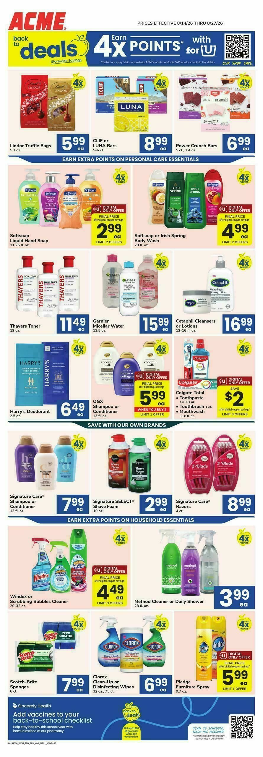ACME Markets Health, Home & Beauty Weekly Ad from August 14