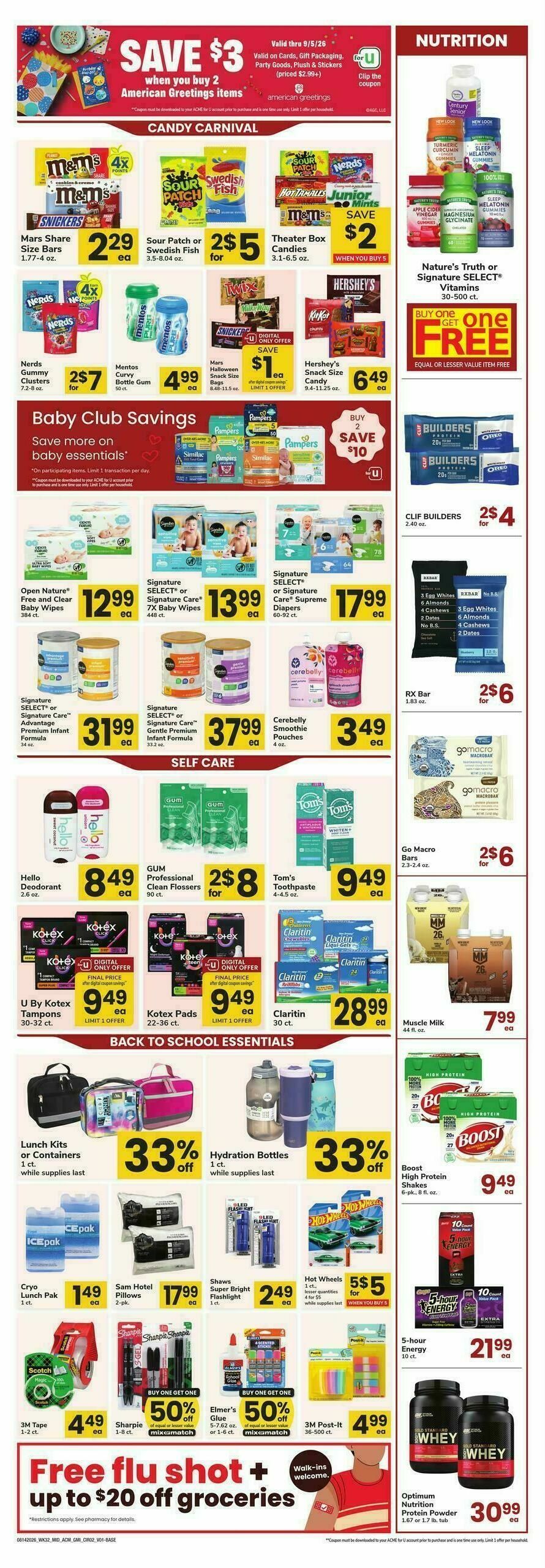 ACME Markets Health, Home & Beauty Weekly Ad from August 14