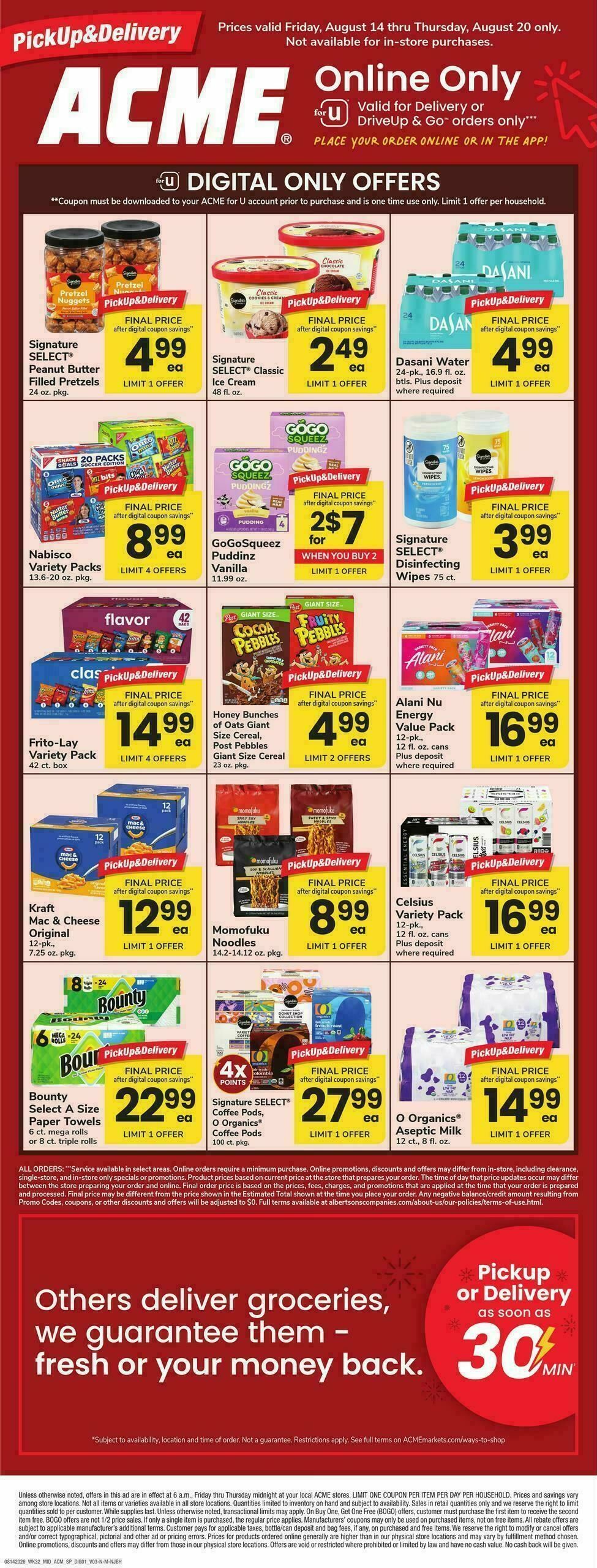 ACME Markets Bonus Online Savings Weekly Ad from August 14