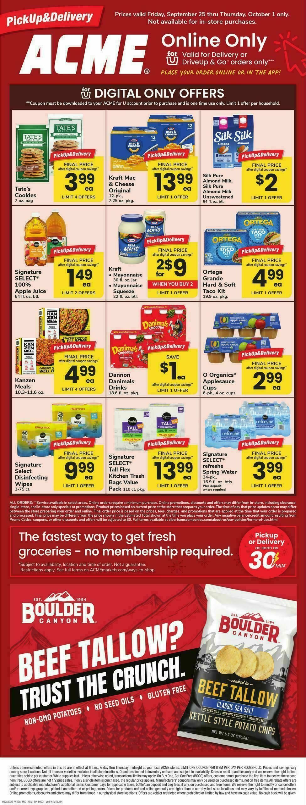 ACME Markets Specialty Publication Weekly Ad from September 25