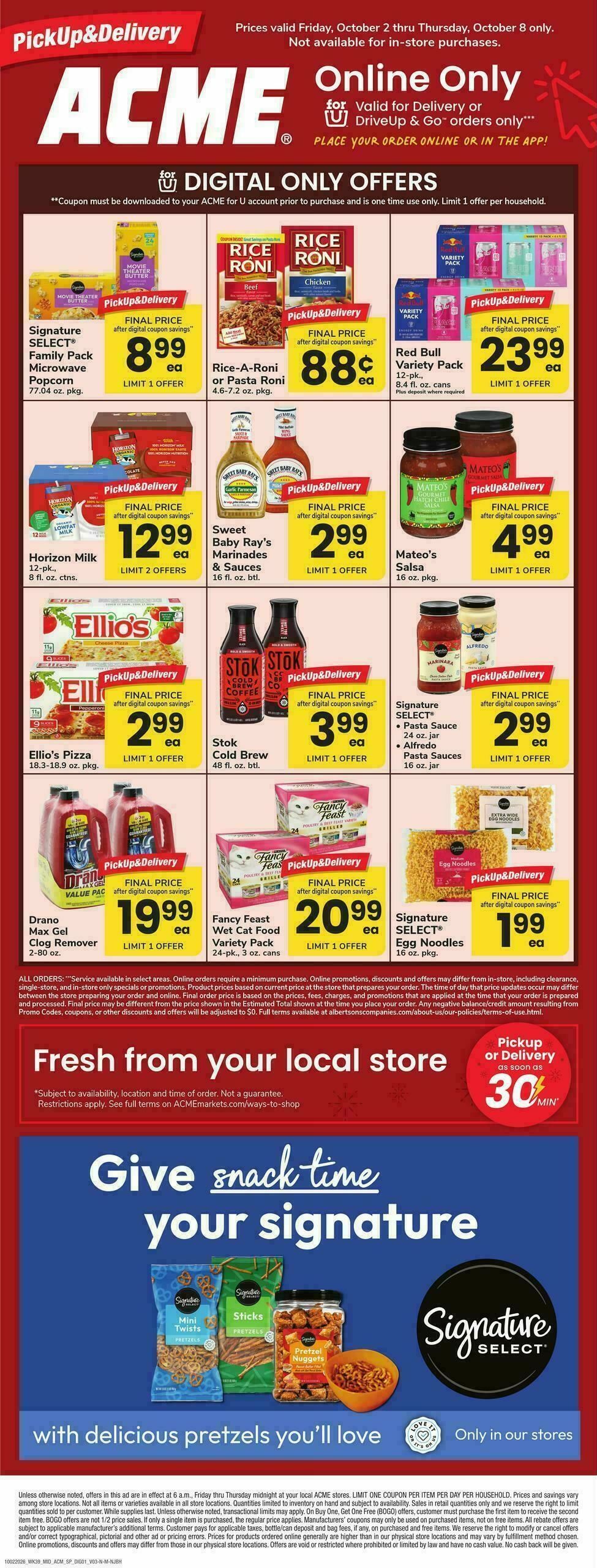 ACME Markets Bonus Online Savings Weekly Ad from October 2