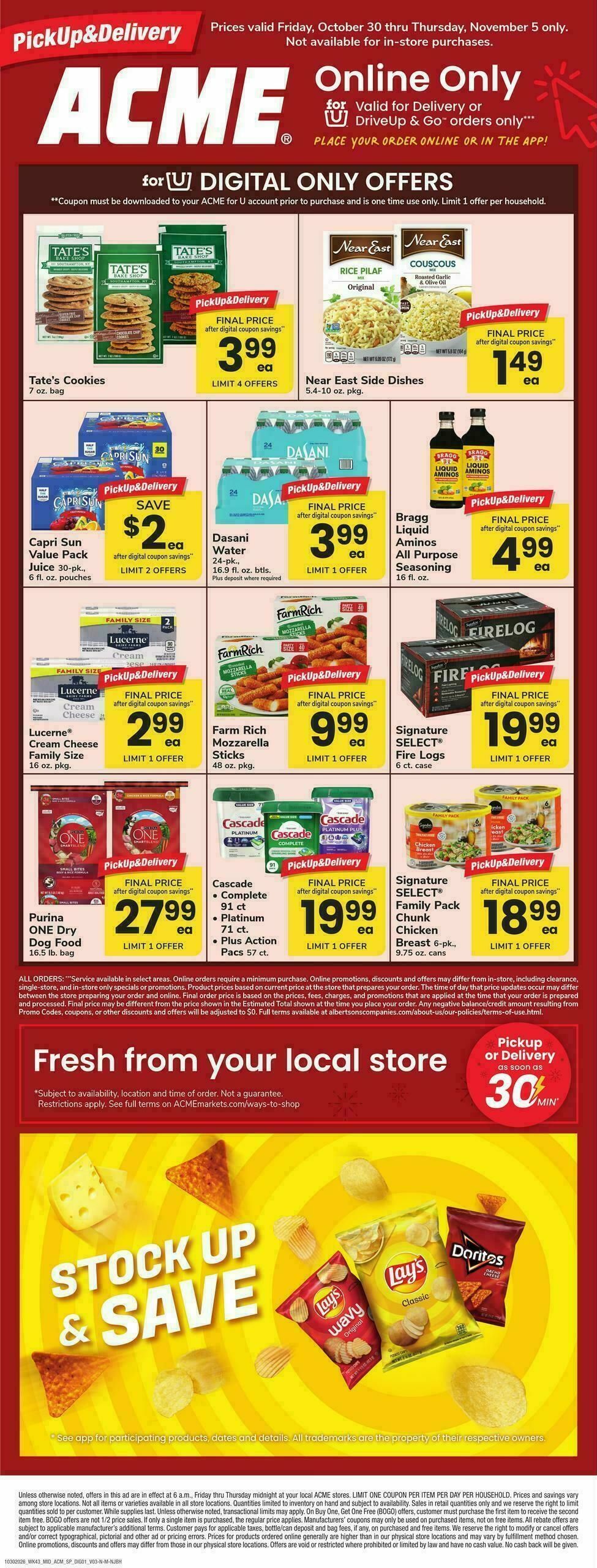 ACME Markets Bonus Online Savings Weekly Ad from October 30
